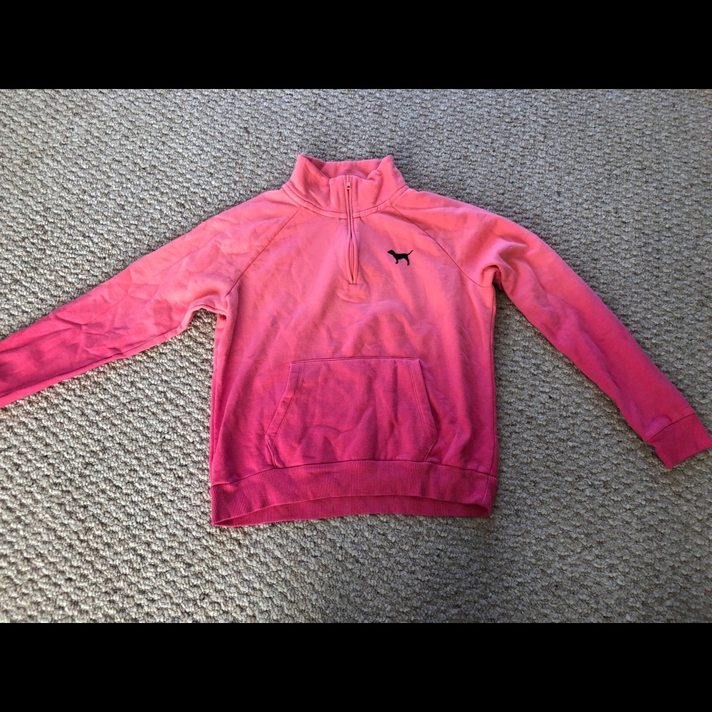 Pink quarter zip